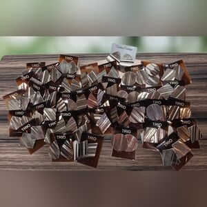 579 Vintage 80s Trio Silver Ribbed Statement Earrings - NOS